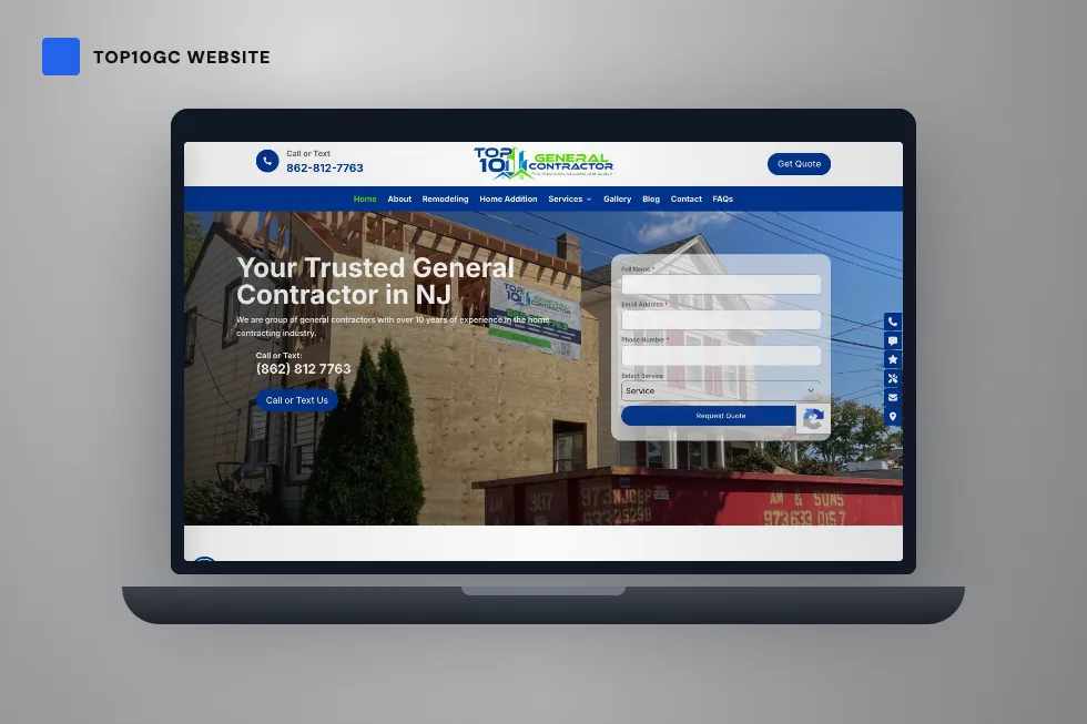 Top10GC website project preview